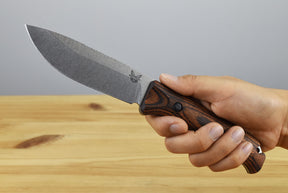 Benchmade 15002 Saddle Mountain Fixed Blade (Stabilized Wood Handle)