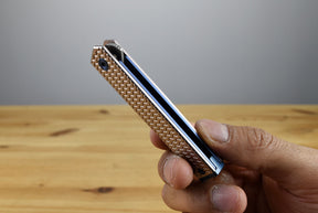 CRKT 7081 CEO Microflipper Folding Knife (Textured Aluminum Handle)