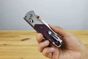 Benchmade 535-09 Bugout Folding Knife (Gray Aluminum Handle with Redstone Richlite Onlay)