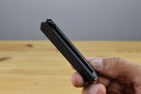 CRKT 7081D2K CEO Microflipper Folding Knife (Black Textured Aluminum Handle)