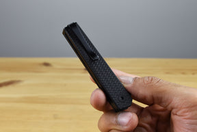 CRKT 7081D2K CEO Microflipper Folding Knife (Black Textured Aluminum Handle)