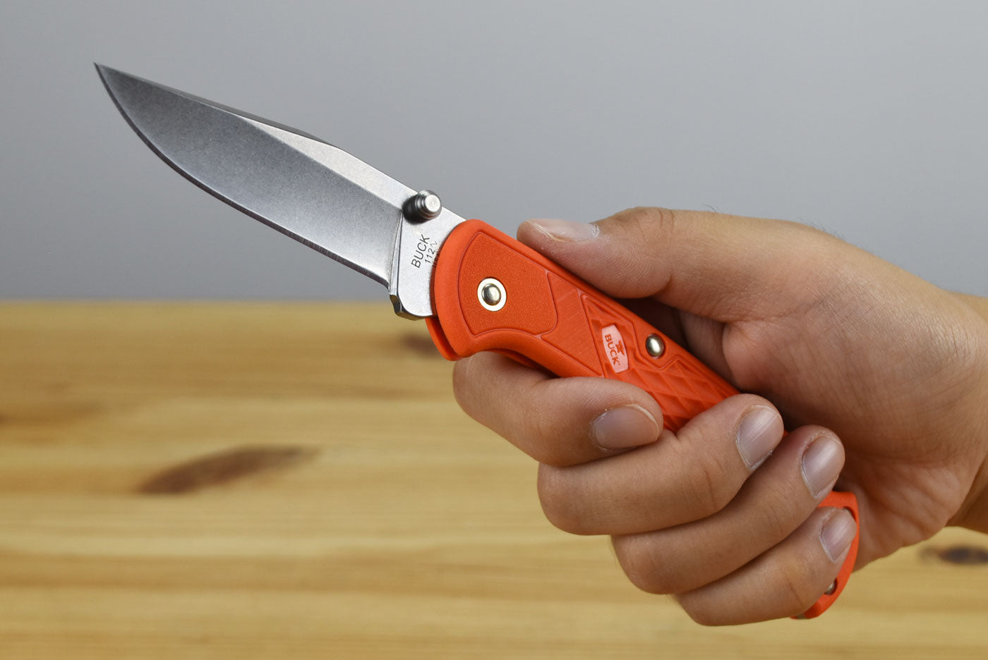 Buck 112 Slim Select Folder (Blaze Orange GFN Handle)