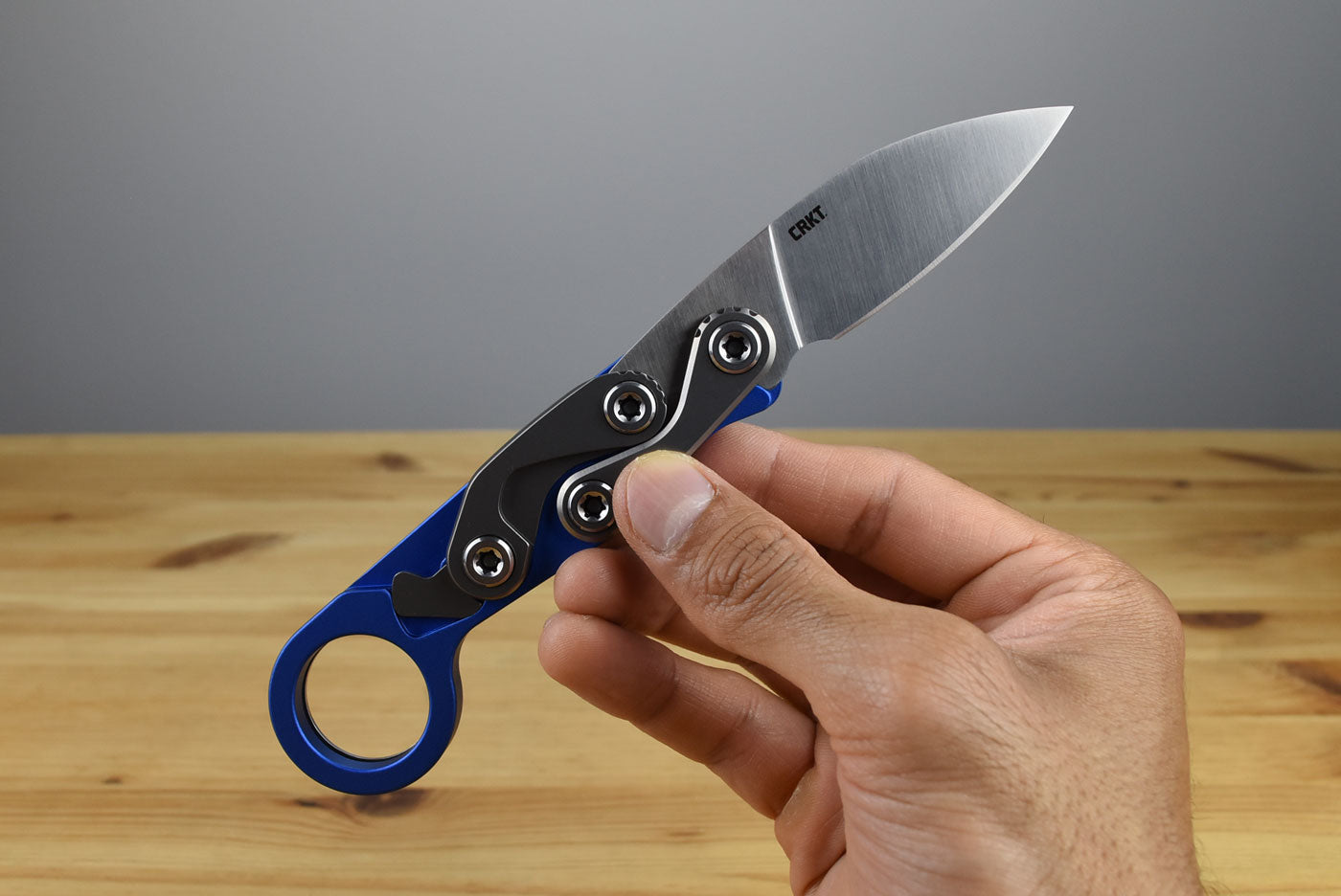 CRKT 4050 Kinematic Provoke EDC Folding Knife (Blue Aluminum Handle)