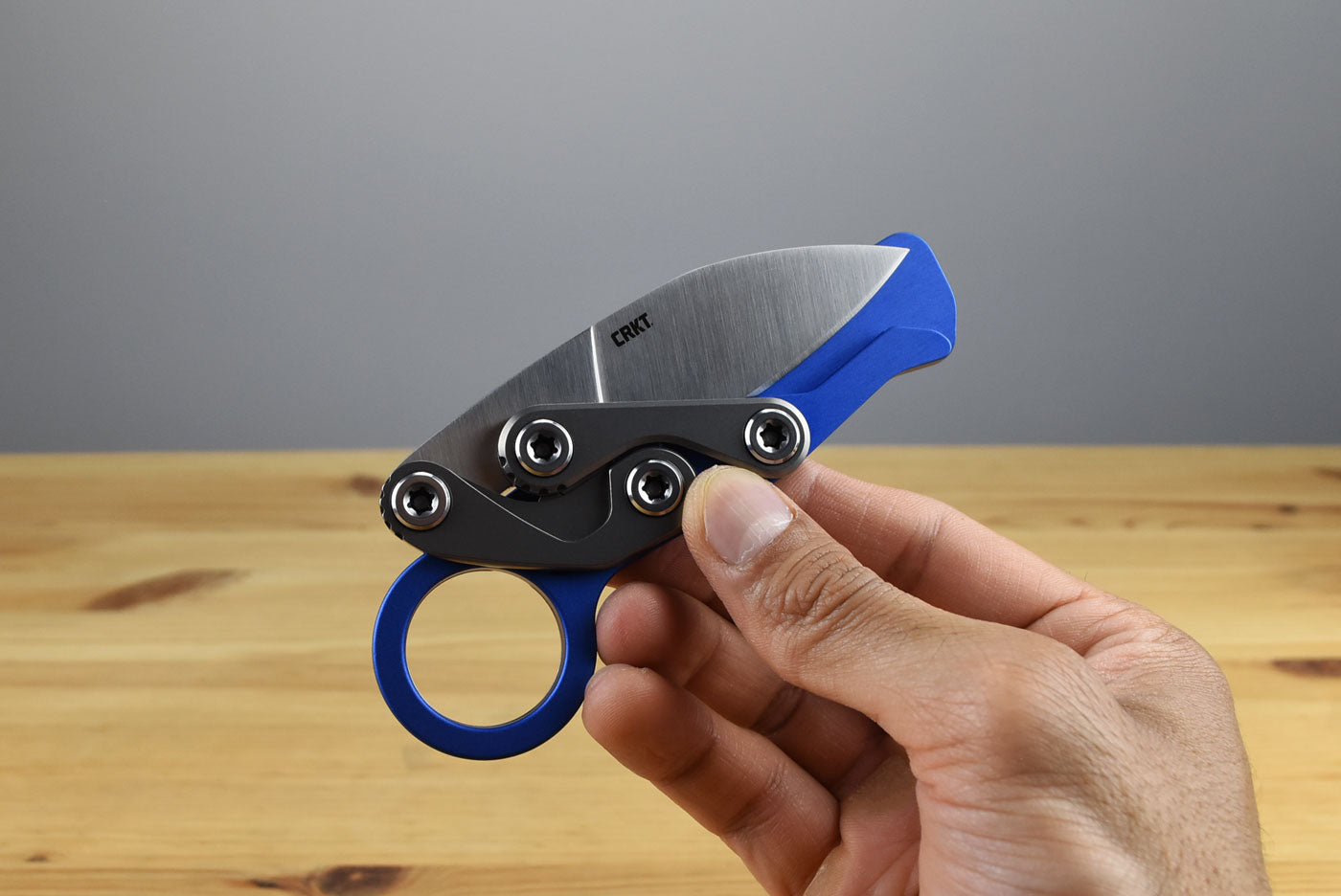 CRKT 4050 Kinematic Provoke EDC Folding Knife (Blue Aluminum Handle)