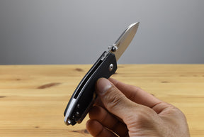 CRKT 2474 Squid Button Lock Folding Knife (Black G10 Handle)