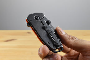 CRKT 2486 Squid Compact Folding Knife (Orange G10 and Stainless Steel Handle)