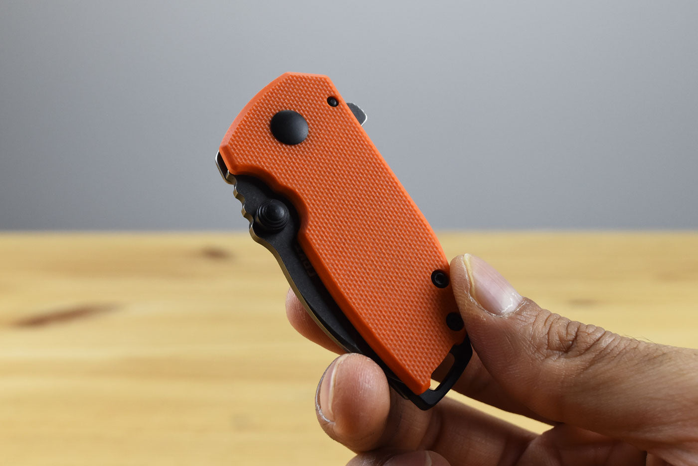 CRKT 2486 Squid Compact Folding Knife (Orange G10 and Stainless Steel Handle)