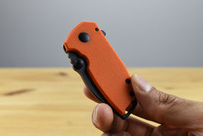 CRKT 2486 Squid Compact Folding Knife (Orange G10 and Stainless Steel Handle)