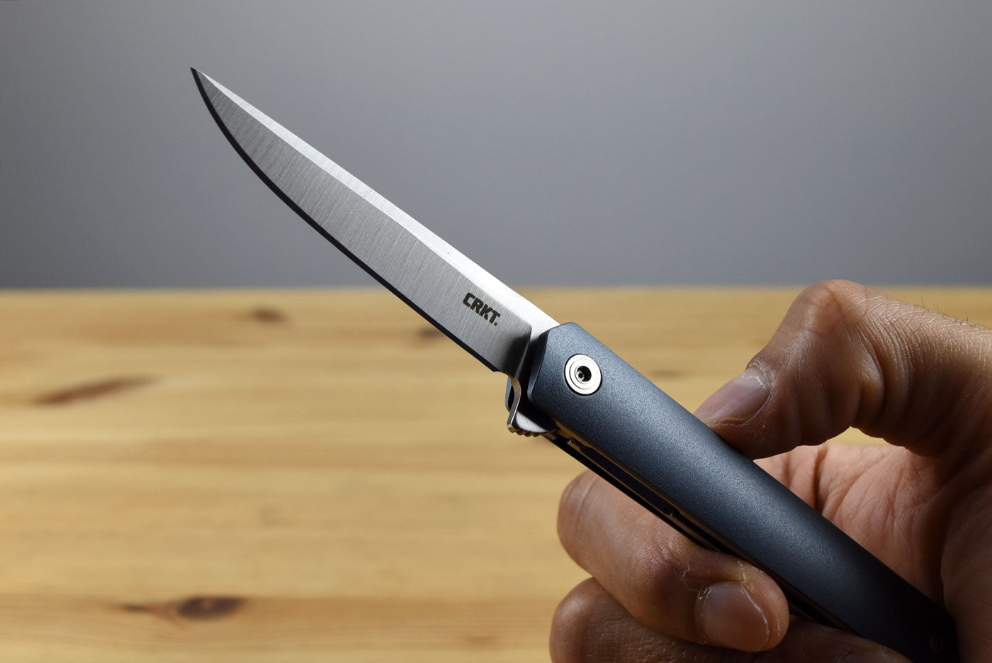 CRKT 7095 CEO Compact Folding Knife (Blue-Gray GRN Handle)