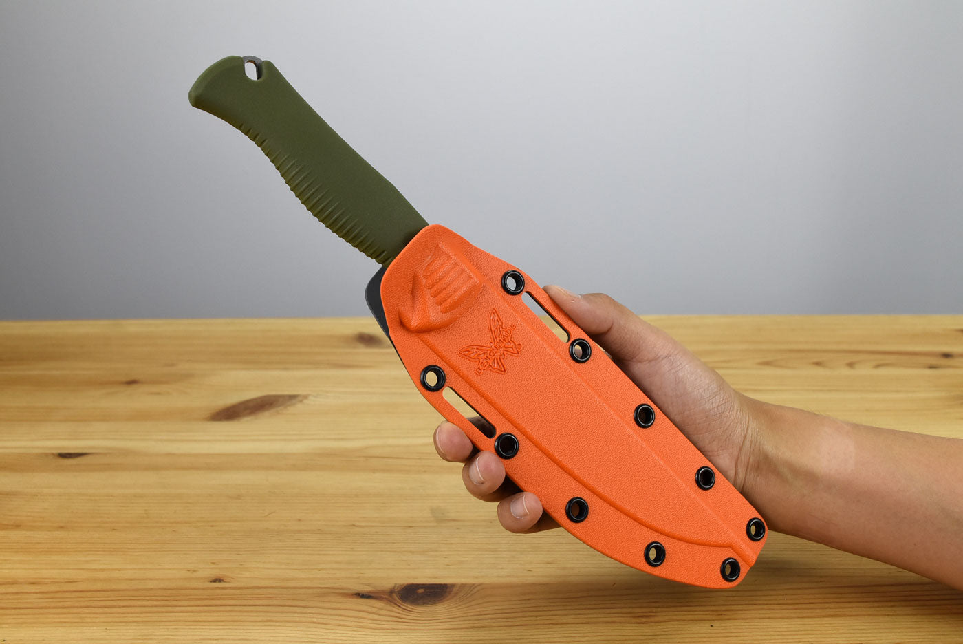 Benchmade 15500-04 Meatcrafter Fixed Blade (Dark Olive Handle)