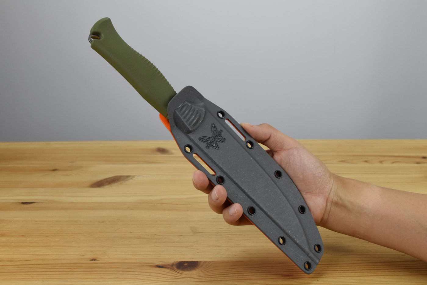 Benchmade 15500-04 Meatcrafter Fixed Blade (Dark Olive Handle)