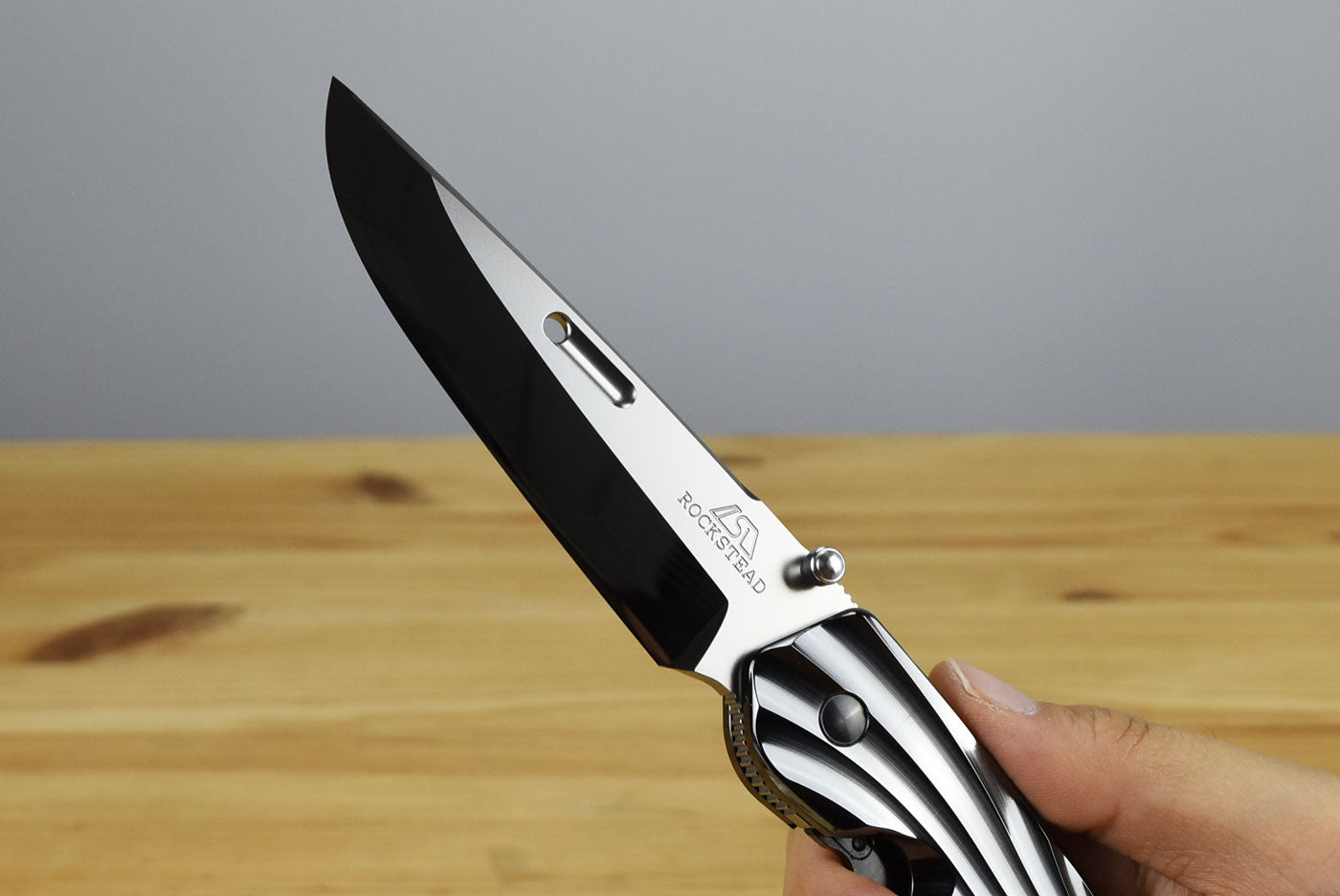 Rockstead HIGO II TI-ZDP (S) Folding Knife (Shiny DLC Titanium Handle)