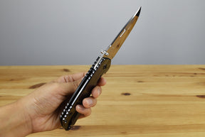 Rockstead HIGO II TI-ZDP (S) Folding Knife (Shiny DLC Titanium Handle)
