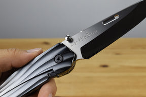 Rockstead HIGO II TI-ZDP (S) Folding Knife (Shiny DLC Titanium Handle)