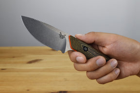 Benchmade 15017-1 Hidden Canyon Hunter Fixed Blade (Richlite Orange G10 Base Layer Handle)