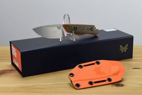 Benchmade 15017-1 Hidden Canyon Hunter Fixed Blade (Richlite Orange G10 Base Layer Handle)