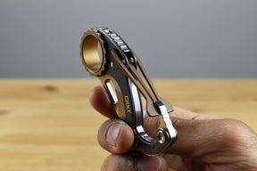 CRKT 9082 Compano Carabiner Folding Knife (Black Stonewashed Stainless Steel Handle)
