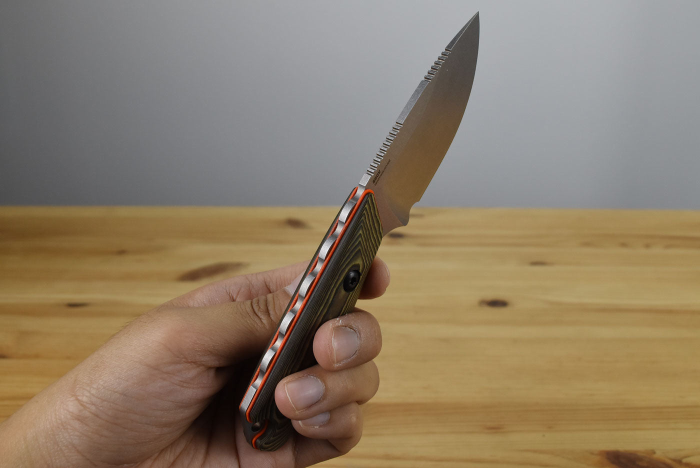 Benchmade 15017-1 Hidden Canyon Hunter Fixed Blade (Richlite Orange G10 Base Layer Handle)