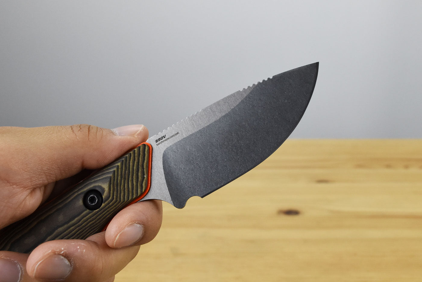 Benchmade 15017-1 Hidden Canyon Hunter Fixed Blade (Richlite Orange G10 Base Layer Handle)