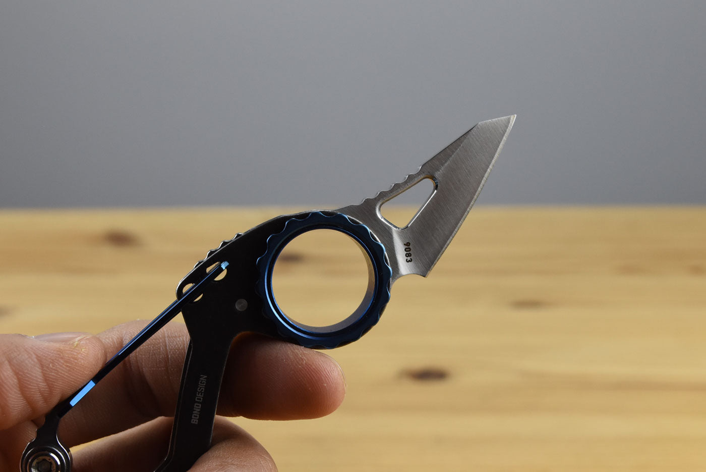 CRKT 9083 Compano Carabiner Folding Knife (Black Stonewashed Stainless Steel Handle)