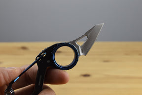 CRKT 9083 Compano Carabiner Folding Knife (Black Stonewashed Stainless Steel Handle)