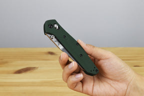 Benchmade 940 Osborne Folding Knife (Green Aluminum Handle)