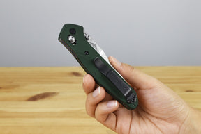 Benchmade 940 Osborne Folding Knife (Green Aluminum Handle)