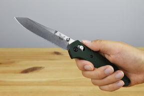 Benchmade 940 Osborne Folding Knife (Green Aluminum Handle)
