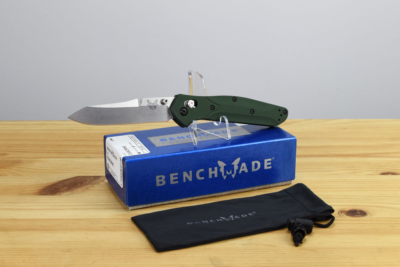 Benchmade 940 Osborne Folding Knife (Green Aluminum Handle)