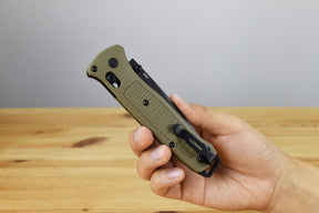 Benchmade 537BK-06 Bailout Folding Knife (Ranger Green Grivory Handle)