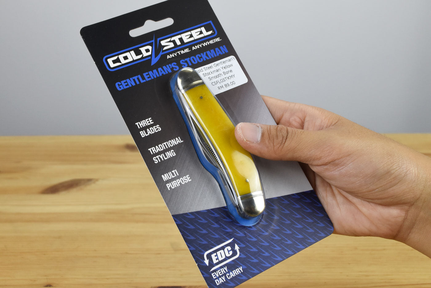 Cold Steel Gentleman's Stockman Yellow Smooth Bone Folding Blade