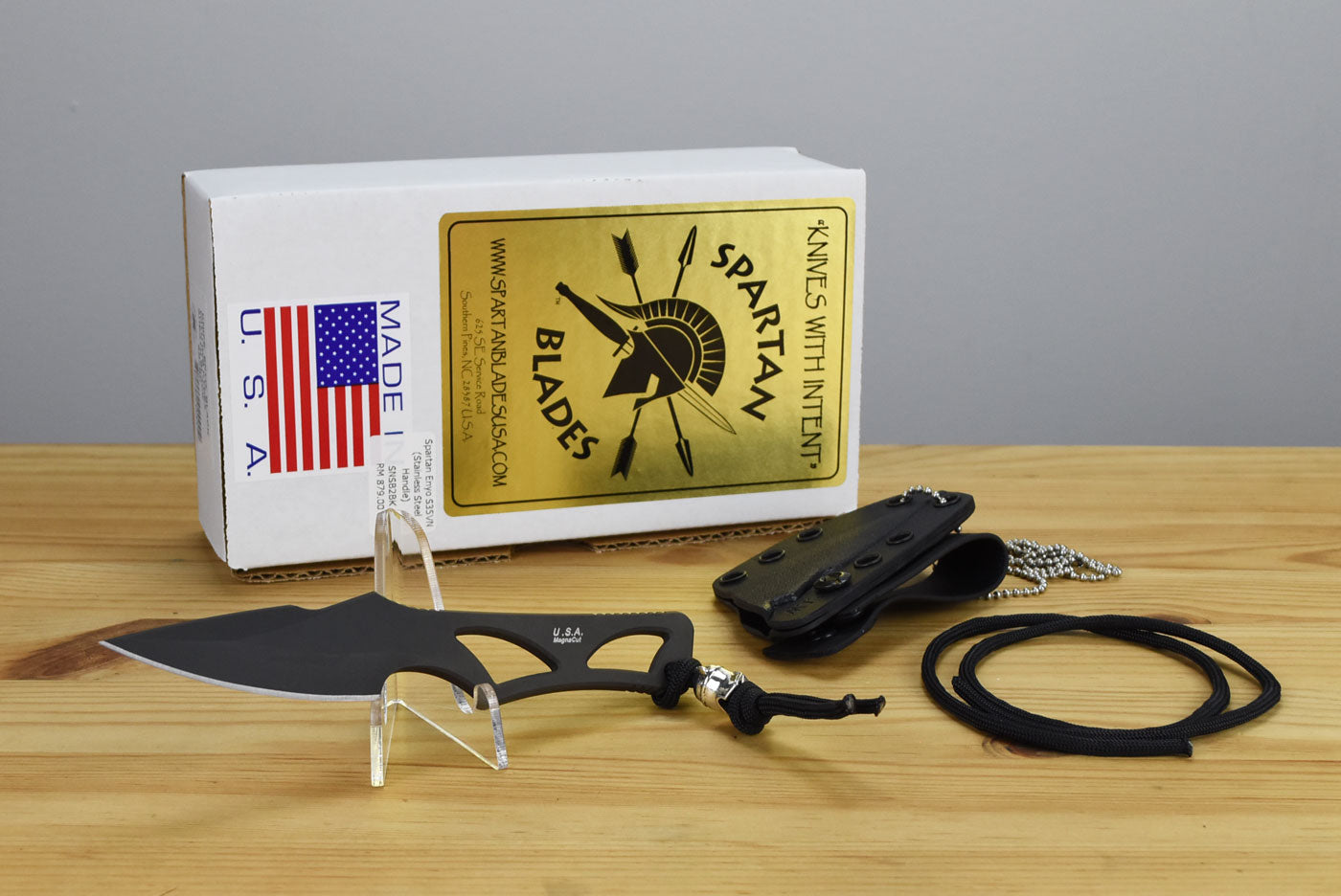 Spartan Enyo Fixed Blade Magnacut (Stainless Steel Handle)