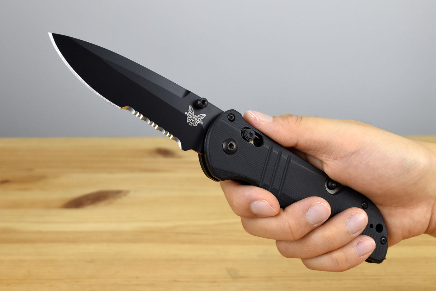 Benchmade 917SBK Tactical Triage Folding Knife (Black G10 Handle)