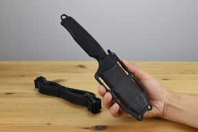 Benchmade 112SBK-BLK H2O Fixed Blade (Black Rubber Handle)