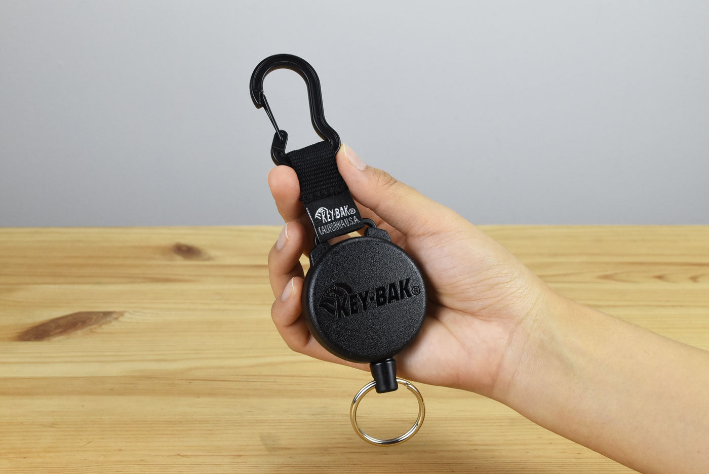 KEY-BAK SECURIT Heavy Duty Retractable Carabiner Keychain (15 Keys - 48" / 8 oz.- Cord)