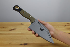 Benchmade 4010BK-01 Station Knife Fixed Blade (OD G10 with Black G10 Bolster)