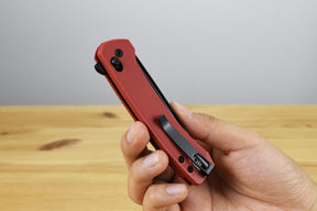 CRKT 7075R Q Compact Folding Knife (Red GRN Handle)