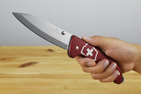 Victorinox Evoke Alox Red Back Lock Folding Knife 0.9415.D20
