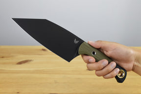 Benchmade 4010BK-01 Station Knife Fixed Blade (OD G10 with Black G10 Bolster)