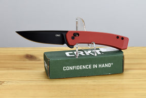 CRKT 7075R Q Compact Folding Knife (Red GRN Handle)
