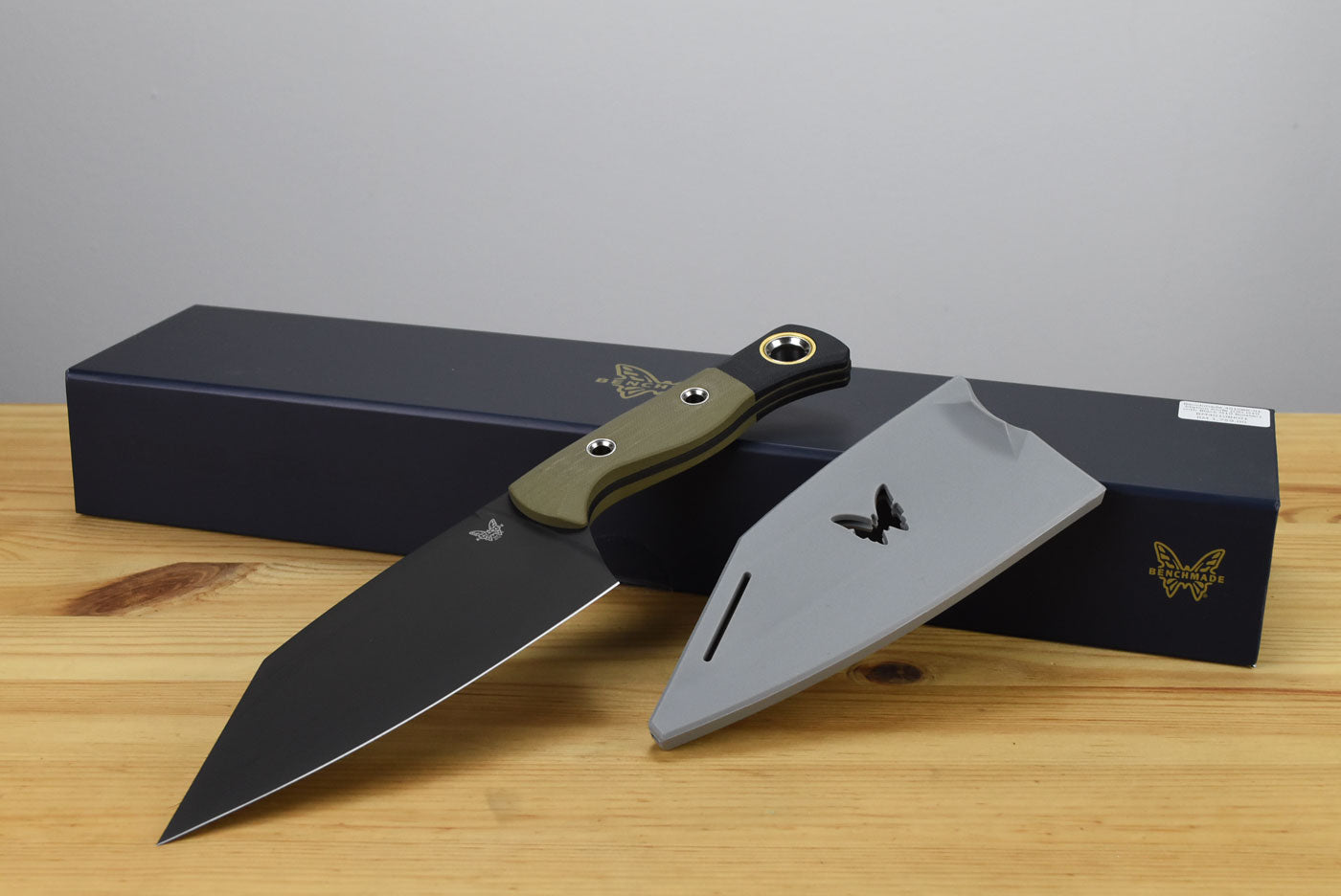 Benchmade 4010BK-01 Station Knife Fixed Blade (OD G10 with Black G10 Bolster)