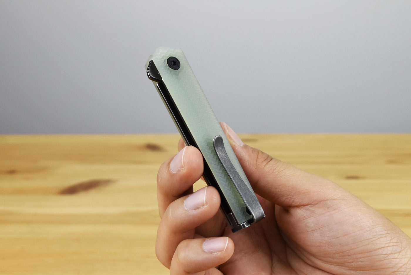 CRKT 7081JK CEO Microflipper Folding Knife (Natural G10 Handle)