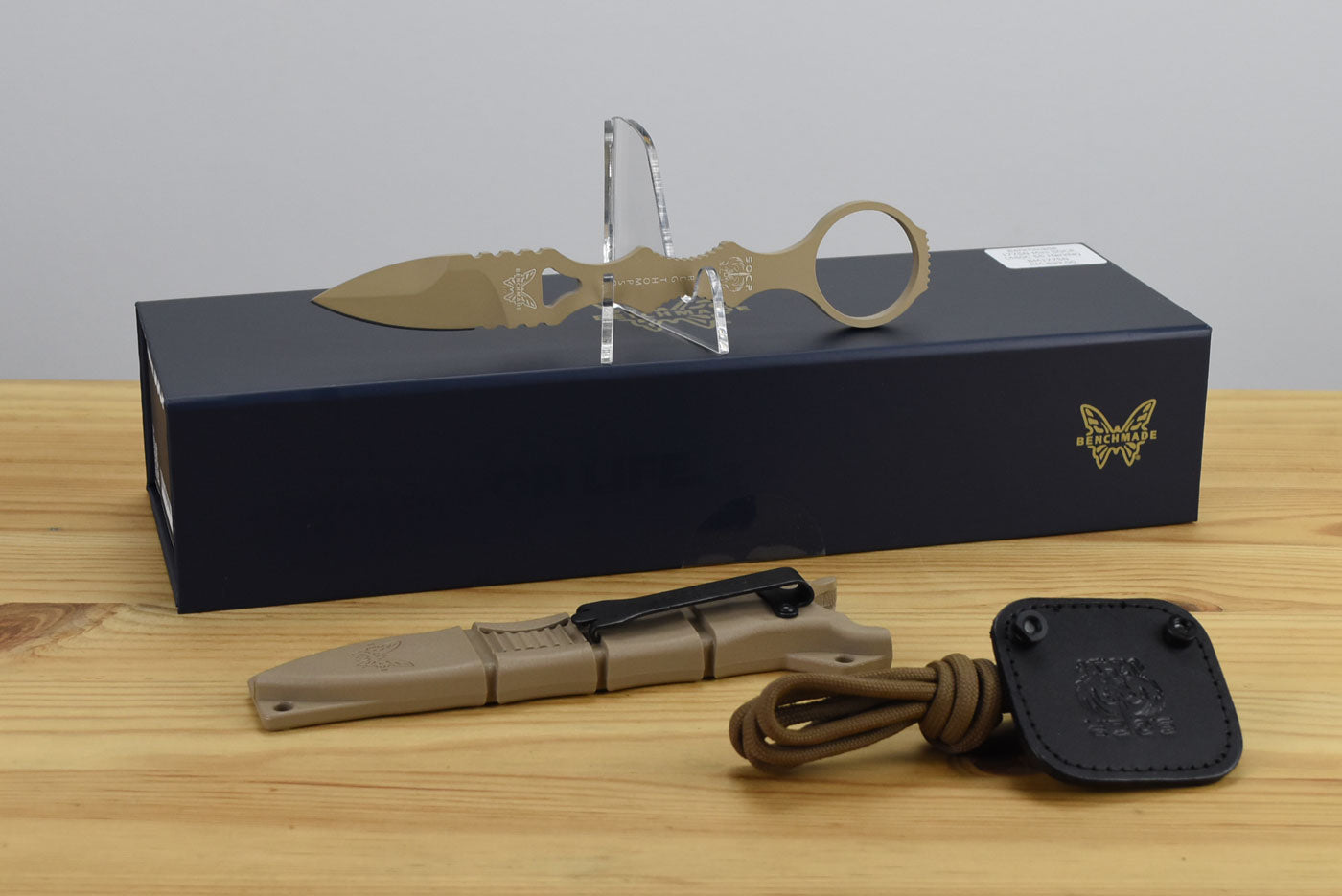 Benchmade 177SN Mini SOCP Single Edge Fixed Blade (440C Stainless Steel Handle)