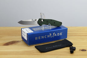 Benchmade 945 Mini Osborne Folding Knife (Green Aluminum Handle)