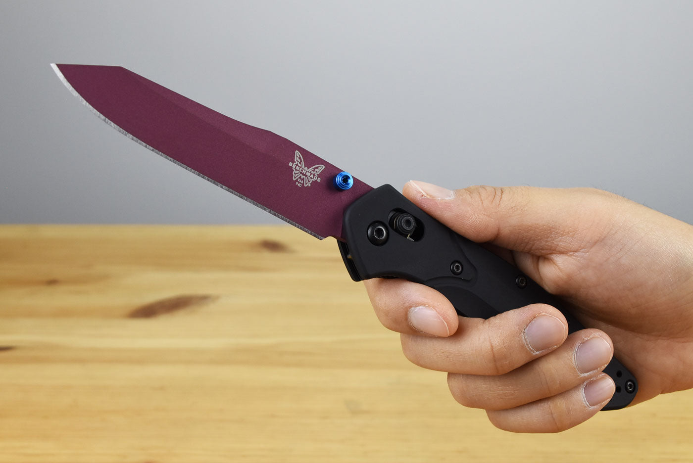 Benchmade 940CN-2504 Custom Osborne Folding Knife (Black Aluminum Handle)