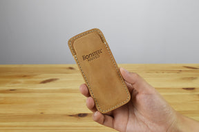 LionSteel Accessory Vertical Leather Sheath w/ Clip (Sand)
