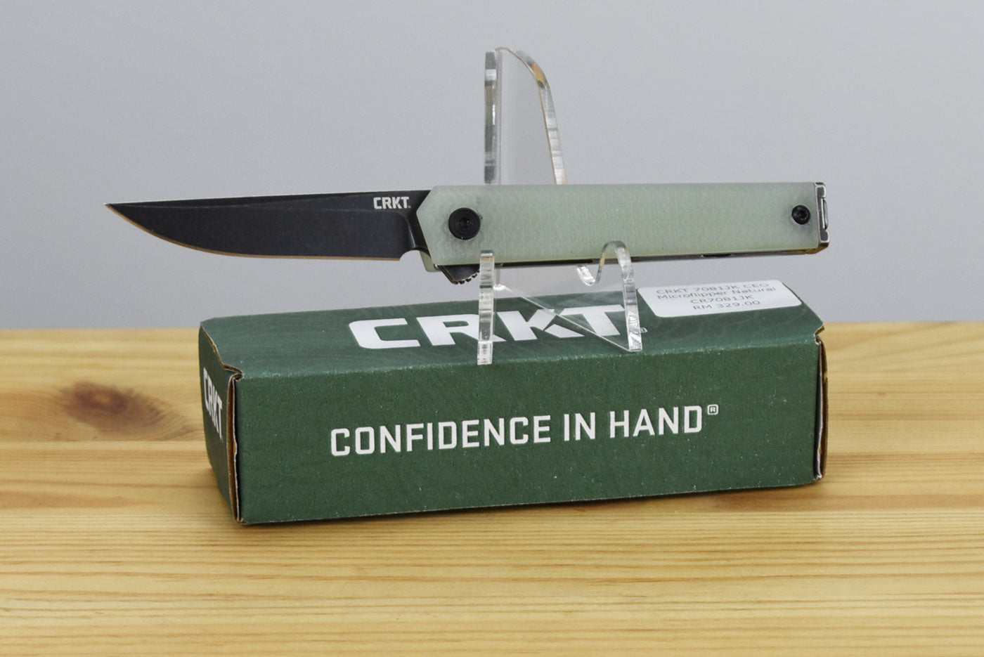CRKT 7081JK CEO Microflipper Folding Knife (Natural G10 Handle)