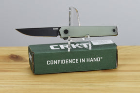 CRKT 7081JK CEO Microflipper Folding Knife (Natural G10 Handle)