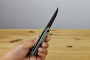 CRKT 7081JK CEO Microflipper Folding Knife (Natural G10 Handle)