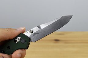 Benchmade 945 Mini Osborne Folding Knife (Green Aluminum Handle)